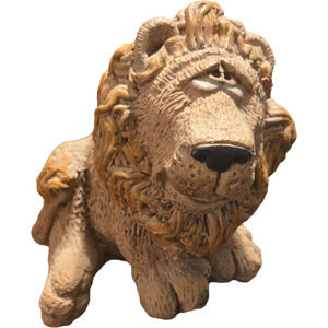 Vintage Quarry Critters "Leo" the Lion Figurine Second Nature Design